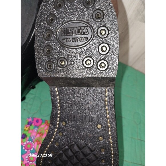 Addison Shoe Company Black Leather Military Combat Pilot Flight Boots Mens 8 N main image 5